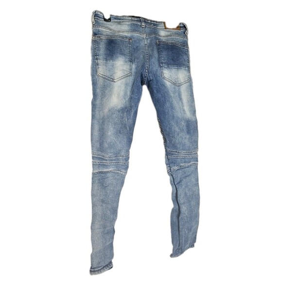 Focus Jeans Pink and Tan Stripes- Vintage Wash- size 32X32 - Picture 2 of 5